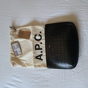 A.P.C Sarah croc-effect leather pouch